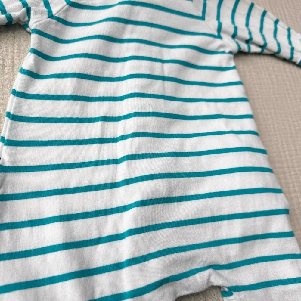 Bonds Teal Stripe Wondersuit Zip Romper